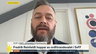 Fredrik Reinfeldt hoppar av ordförandevalet i SvFF | Nyhetsmorgon | TV4 & TV4 Play