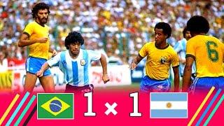 Diego Maradona and Socrates Showing Their Class in 1980 (Brazil 1 × 1 Argentina)