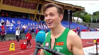 Mens 400m hurdles Norwegian Championships 2020 (with Interview) | Karsten Warholm