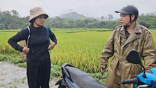 The lucky girl was taken home by police officer Chuc when it was raining heavily