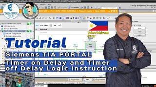 SIEMENS TIA PORTAL Timer on Delay and Timer off Delay Logic Instructions #educationmatters