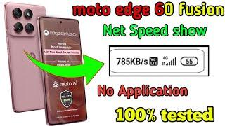 moto edge 60 fusion Net speed show Setting 2025 || How to show Net Speed in moto edge 60 fusion