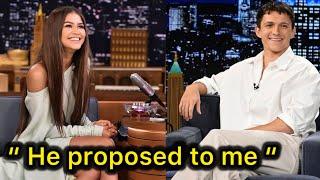 “ We’re Engaged “ Zendaya Makes HUGE Announcement With Tom Holland On Tonight Show!