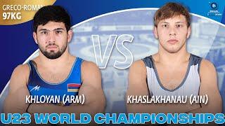 Hayk KHLOYAN (ARM) vs. Abubakar KHASLAKHANAU (AIN) | 2024 U23 World C'ships | Gold Medal | GR 97Kg