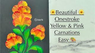 Super Fun and Easy carnations painting