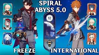 Wriothesley Freeze & Childe International. Spiral Abyss 5.0. Genshin Impact 5.0