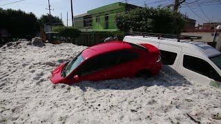 Freak hail storm strikes Mexican city of Guadalajara