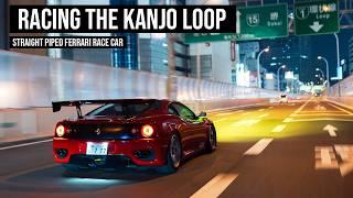 Racing The Kanjo Loop In A Straight Piped Ferrari 360 Race Car!
