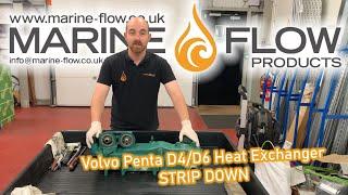 VOLVO PENTA D4 D6 HEAT EXCHANGER STRIP DOWN