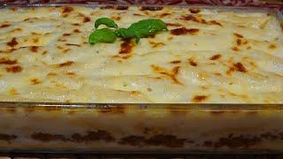 جربوا المعكرونة بالبشاميل على طريقتي وبدون تأنيب الضمير/Pasta with bechamel sauce.