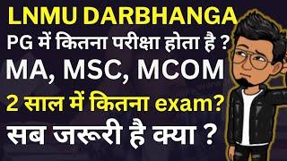 PG me kitna exam hota hai | MA, MSC, MCOM me kitna baar exam dena padta hai| LNMU Semester 1, 2, 3,4