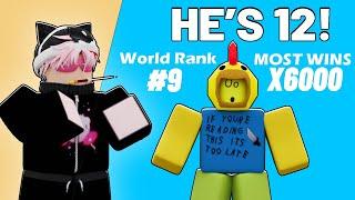 Top #1 Winstreak plays with the YOUNGEST Leaderboard Players... (Roblox Rivals)