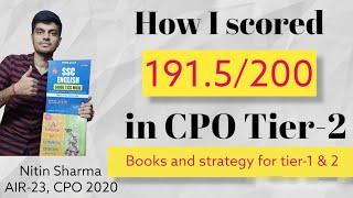 How I scored 191.5 in SSC CPO Tier-2 | CPO 2022 | Books and strategy #ssccpo2022 #ssc #delhipolice