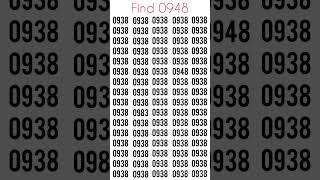 challenge yourself to spot 0948 in 3 seconds #puzzle #shorts #iqtest