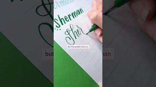  WELCOME, new baby!  | 5 ways to letter the name Sherman with brush pen calligraphy