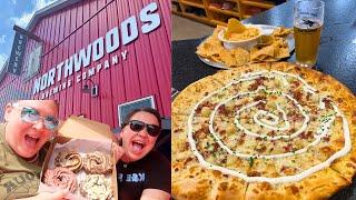 Found the best cruller donuts & baked potato pizza at Northwoods Brewery Company in Northwood, NH