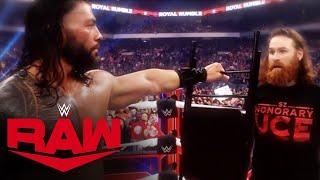 The Bloodline is rocked when Zayn strikes Reigns with a chair at Royal Rumble: Raw, Jan. 30, 2023