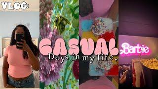 VLOG: casual days in my life ꕥ | barbie movie, bowling, work days, wig install + storytime