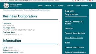 Search Secretary of State Websites for Company Information