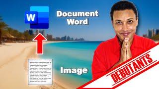 COMMENT CONVERTIR UNE PHOTO EN DOCUMENT WORD (COURS INFORMATIQUE DÉBUTANT SÉNIOR)