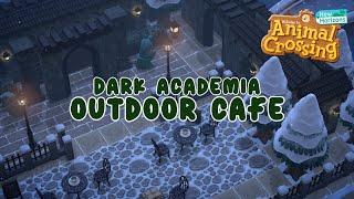 WINTER DARK ACADEMIA OUTDOOR COFFEE SHOP | Speed Build | ACNH