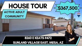 HOME FOR SALE IN ACTIVE ADULT COMMUNITY IN MESA ARIZONA (HOUSE TOUR)