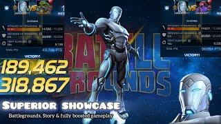 SUPERIOR IRON MAN BATTLEGROUNDS SHOWCASE! + FULLY BOOSTED GAMEPLAY! INSANELY GOOD BUFF!