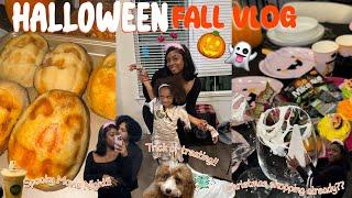 FALL VLOG | Spooky movie night, HE CAME BACK, trick or treating, early holiday shopping, & more!!