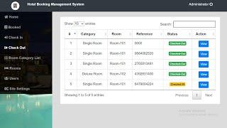 Hotel Booking Management System in PHP MySQL with Source Code