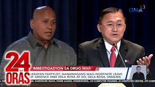 Akbayan partylist, nanawagang mag-indefinite leave of absence sina Dela Rosa at Go;... | 24 Oras