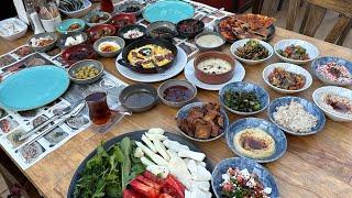 Amazing 40 Kinds of Turkish Breakfast/Crazy Turkish Street Food/Please Turn on Subtitles