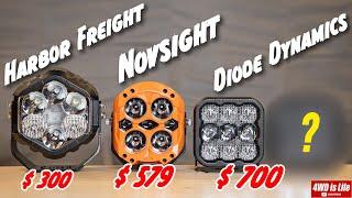 Off Road Led Lights Comparison - Harbor Freight, Diode Dynamics, Novsight