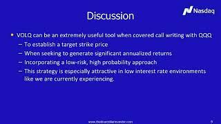 #TradeTalks: How to use the Nasdaq-100 Volatility Index #VOLQ in covered call writing decisions.
