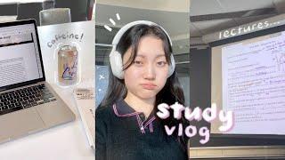 study vlog  busy uni life, going to class, lots of note taking & coffee