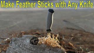 Making Feather Sticks With ANY Knife or Tool | Bushcraft on the Patio