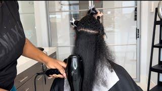 Blow dry natural hair like a pro!! The straightest ever !! #howtoblowdry #healthyhair