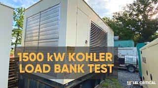 1500 kW Kohler Diesel Generator Load Bank Test