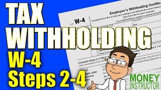 W4 Tax Withholding Steps 2 to 4 Explained | 2024 | Money Instructor