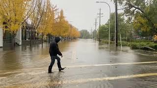 Flooding in Healdsburg as rains intensify