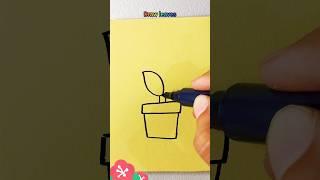 Easy flowerpot drawing using number and alphabet #drawing #art #simplestrokes #simple #simpledrawing