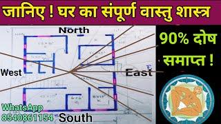 जाने घर का संपूर्ण वास्तु शास्त्र 10 मिनट में। vastu for home । vastu tips in Hindi। वास्तुशास्त्र