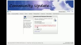 User: Recover Username and Password