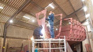 Our Steel Boat Building Project - A Tour and Timelapse of Construction