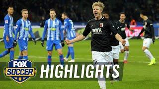 Martin Hinteregger gives Augsburg a 1-0 lead over Hertha BSC Berlin | 2018-19 Bundesliga Highlights