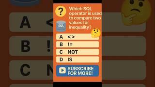 SQL CHALLENGE: Can You Spot the “Not Equal” Operator? | SQL Interview Bit