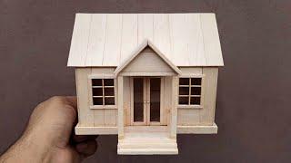 Casas de palitos de helado - Popsicle stick miniature house