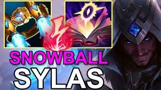 LOL CN BEST SYLAS - Snowball Sylas Build Runes vs Taliyah D1 - Beifeng Sylas Gameplay S14.20