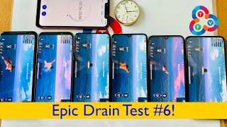 Asus ROG Phone 2 vs Black Shark 2 Pro vs Mi 9T vs CC9 vs Mi A3 vs Oppo K3 - Epic Drain Test #6!