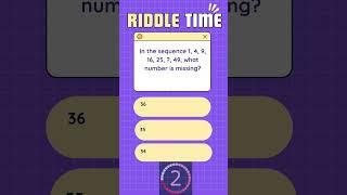 Can You Find the Missing Number? Solve This Sequence Puzzle! #quiz #brainteasers #logicriddles