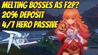 Ragnarok Mobile EL: The Sunlight F2P Experience. Melt Bosses With 20% Deposit and 4/7 Core Hero?